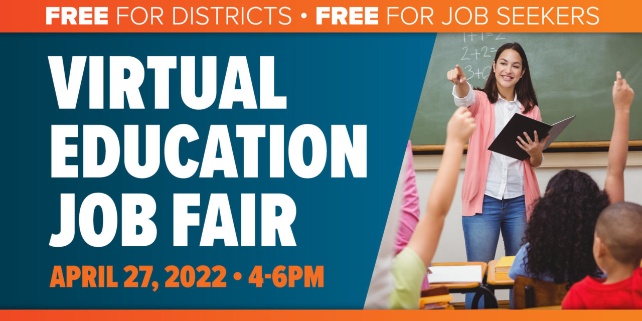 HCOE Sponsoring Free Virtual Education Job Fair